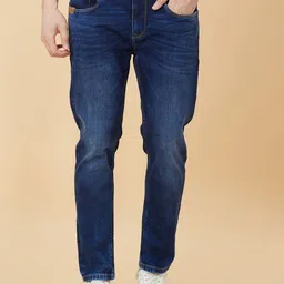 Being Human Men Mid-Rise Dark Shade Light Fade Clean Look Jeans-image-80