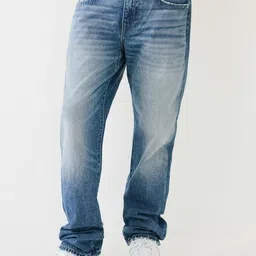 True Religion Men Straight Fit Mid-Rise Low Distress Heavy Fade Jeans-image-78