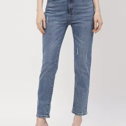 Madame Women Slim Fit Low Distress Heavy Fade Cotton Jeans-picture-14