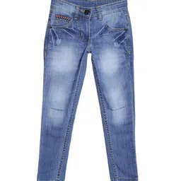 612 league Girls Blue Heavy Fade Jeans-image-13