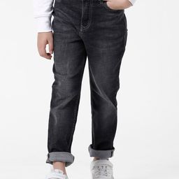 KATE & OSCAR Boys Black Comfort Low Distress Light Fade Jeans-image-43