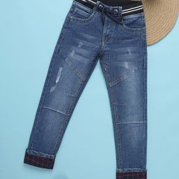 V-Mart Boys Mid-Rise Low Distress Light Fade Jeans-10