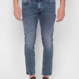 SPYKAR Men Blue Slim Fit Pure Cotton Light Fade Jeans-image-41