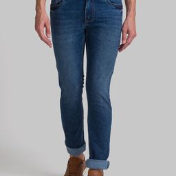 Parx Men Dark Blue Tapered Fit Light Fade Jeans-image-1