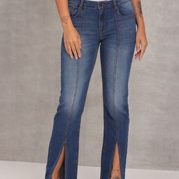U S Polo Assn Women Blue Flared Light Fade Stretchable Jeans-image-71