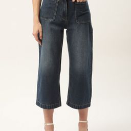 ELLE Women Navy Blue Straight Fit Light Fade Jeans-image-62