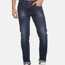 Old Grey Men Slim Fit Mid-Rise Light Fade Cotton Stretchable Jeans-picture-12