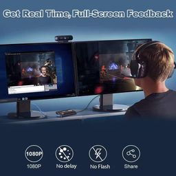 coolcold Capture Card, 4K USB 3.0 HDMI Game Video Capture Card with HDMI Loop-Out 1080P 60FPS Live Streaming Game Recorder Device, Compatible Windows Linux OBS OS X Twitch for PS3 PS4 (Black) image 4