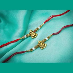 aadita Set Of 2 Gold-Toned Handmade Rakhi-image-63