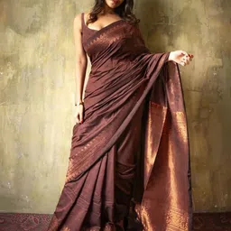 AMRUTKALA SAREES Woven Design Zari Banarasi Saree-image-84