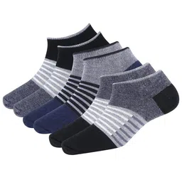 Rodzen Men Pack Of 3 Striped Cotton Socks-picture-22