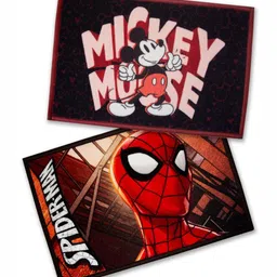 Athom Living 2-Pcs Red & Pink Marvel Printed Anti-Skid Doormat-4