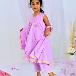 ArthLife Girls Floral Fit & Flare Dress-picture-36