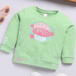 Hopscotch Girls Green Cotton Sweatshirts-picture-18