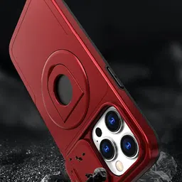 Luxury Kase iPhone 15 Pro Max Mag-Safe Shockproof Rugged Case with Ring Kickstand-12