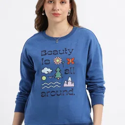 Grit and Flair Women Printed Sweatshirt-image-14