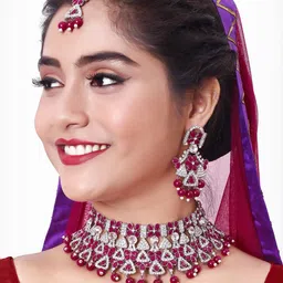 VATSALYA creation Women Pink Jewellery Set-image-66
