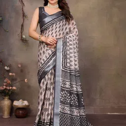AVANTIKA FASHION Printed Zari Block Print Saree-picture-13