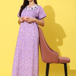TRUNDZ Embroidered Maxi Nightdress-image-73