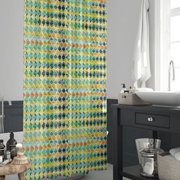 ArtzFolio Green & Brown Printed Waterproof Shower Curtain-image-92