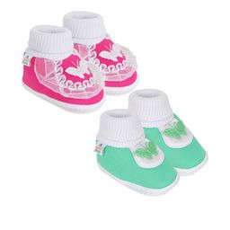 NESKA MODA Pink Cotton Booties-image-73