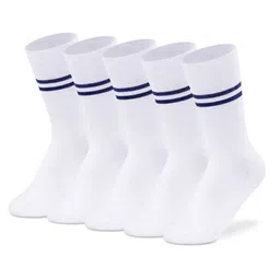 Supersox Unisex Kids Pack Of 5 Striped Regular School Uniform Socks-82
