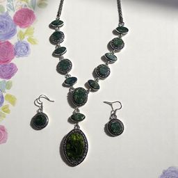 Sangria Silver-Plated Stone-Studded Jewellery Set-image-28