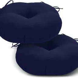 Antique Round Chair Cushion Round Chairpad Cotton Solid Chair Pad Pack of 2-image-20