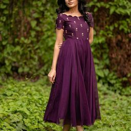 BAESD Floral Embroidered Fit & Flare Midi Dress-picture-37
