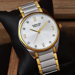 CARLOS PHILIP Men Bracelet Style Straps Round Reset Time Analogue Watch Romaluxe-15