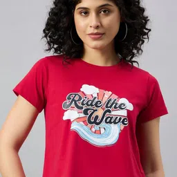 REPRISE Women Printed Pockets T-shirt-picture-42