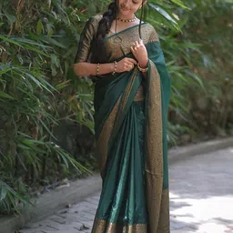 Aldwych Zari Silk Blend Banarasi Saree-picture-19
