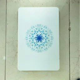 Cortina White & Blue Leaf Printed Doormat-image-22