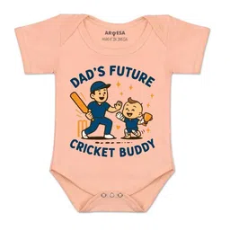 Arvesa Kids-Unisex Peach Cotton Rompers-picture-49