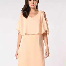 Iti Women Cold-Shoulder Georgette Dress-image-64