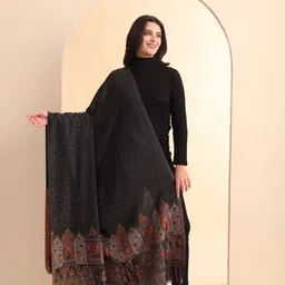 Zamour Women Floral Woven Design Shawl-image-53