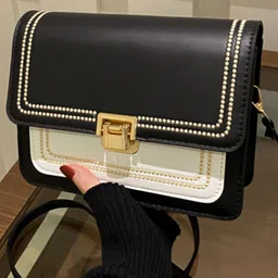 HAUTE SAUCE by Campus Sutra Colourblocked Leather Structured Sling Bag-51