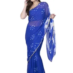 DURGA EMPORIO Bandhani Zari Pure Chiffon Bandhani Saree-image-57