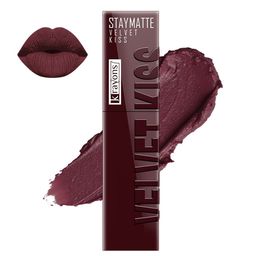 krayons Velvet Kiss Non Transfer Liquid Lipstick With Jojoba Oil - 3.5 ml Burnt Maroon 02-image-42