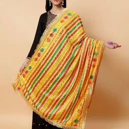 Moda Chales Ethnic Motifs Embroidered Dupatta with Phulkari-picture-45