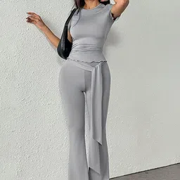 Outzidr Round Neck Top & Trousers Co-OrdsSet-picture-50