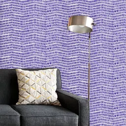 ArtzFolio Printed UV-Resistant Anti-Bacterial Blue & White Vintage Stripes Peel & Stick Wallpaper-image-78