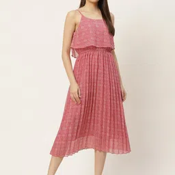 Moda Rapido Print Georgette Fit & Flare Midi Dress-image-22