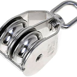 vinayakart Stainless Steel Double Wheel Block Climbing Pulley -M50 Climbing Pulley-picture-3