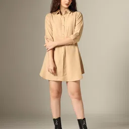 SZN Shirt Collar Fit & Flare Dress-picture-49