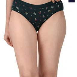 SHREE GANESH FASHION Pack Of 2 Floral Printed Pure Cotton Bikini BriefsLYCRA BK BL 002 S-image-27