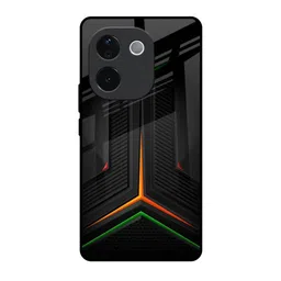QRIOH Unisex Geometric Printed IQOO Z9s Pro 5G Glass Back Case-image-73