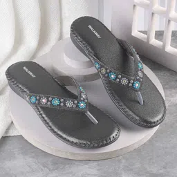 WALKWAY by Metro Women Embellished T-Strap Flats-image-70