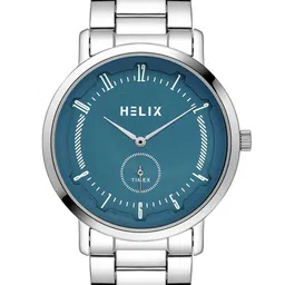 Helix Men Brass Dial & Stainless Steel Bracelet Style Straps Analogue Watch TW053HG07-16