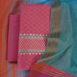 SHINGORA Floral Woven Design Pure CottonUnstitched Dress Material-image-95